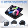 ProCase 360° Swivel Keyboard Case for iPad Air 11″ (M4/M3/M2) 2026/2025/2024, Air 10.9″ 5th/4th 2022/2020, iPad Pro 11″ (2022-2018); 7-Color Backlit Wireless Keyboard, Auto Sleep/Wake – Black