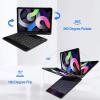 ProCase 360° Swivel Keyboard Case for iPad Air 11″ (M4/M3/M2) 2026/2025/2024, Air 10.9″ 5th/4th 2022/2020, iPad Pro 11″ (2022-2018); 7-Color Backlit Wireless Keyboard, Auto Sleep/Wake – Black
