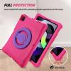 ProCase Kids Case for iPad Air 10.9″ 5th Gen 2022/4th Gen 2020/iPad Pro 11 2020/2018, Shockproof Rotate Handle Fold Stand Lightweight Kids Friendly Case –Blue(Magenta)