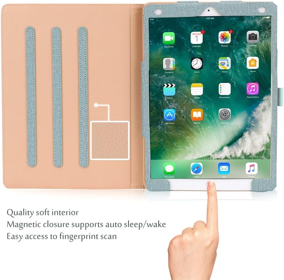 image:imageProCase Case for iPad Air 3rd Gen 105 2019iPad Pro 105 2017 Vintage PU Leather Stand Folio Cover for iPad Air 3iPad Pro 105inch Multiple Viewing Angles with Pencil Holder BlackTeal