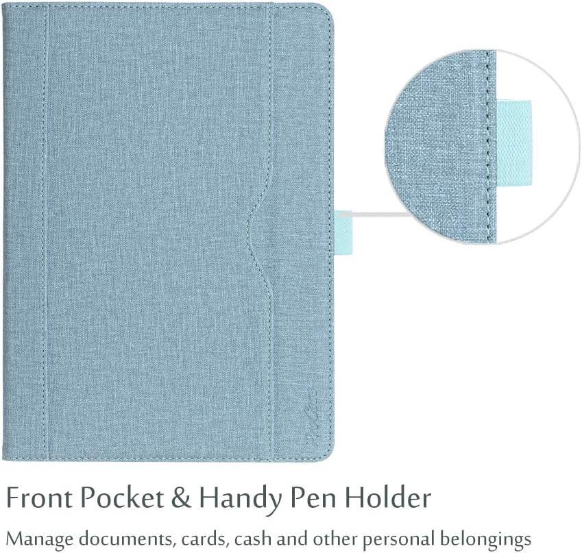 image:imageProCase Case for iPad Air 3rd Gen 105 2019iPad Pro 105 2017 Vintage PU Leather Stand Folio Cover for iPad Air 3iPad Pro 105inch Multiple Viewing Angles with Pencil Holder BlackTeal