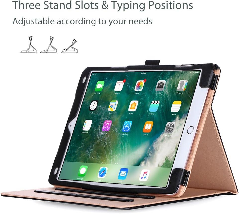 image:imageProCase Case for iPad Air 3rd Gen 105 2019iPad Pro 105 2017 Vintage PU Leather Stand Folio Cover for iPad Air 3iPad Pro 105inch Multiple Viewing Angles with Pencil Holder BlackBlack