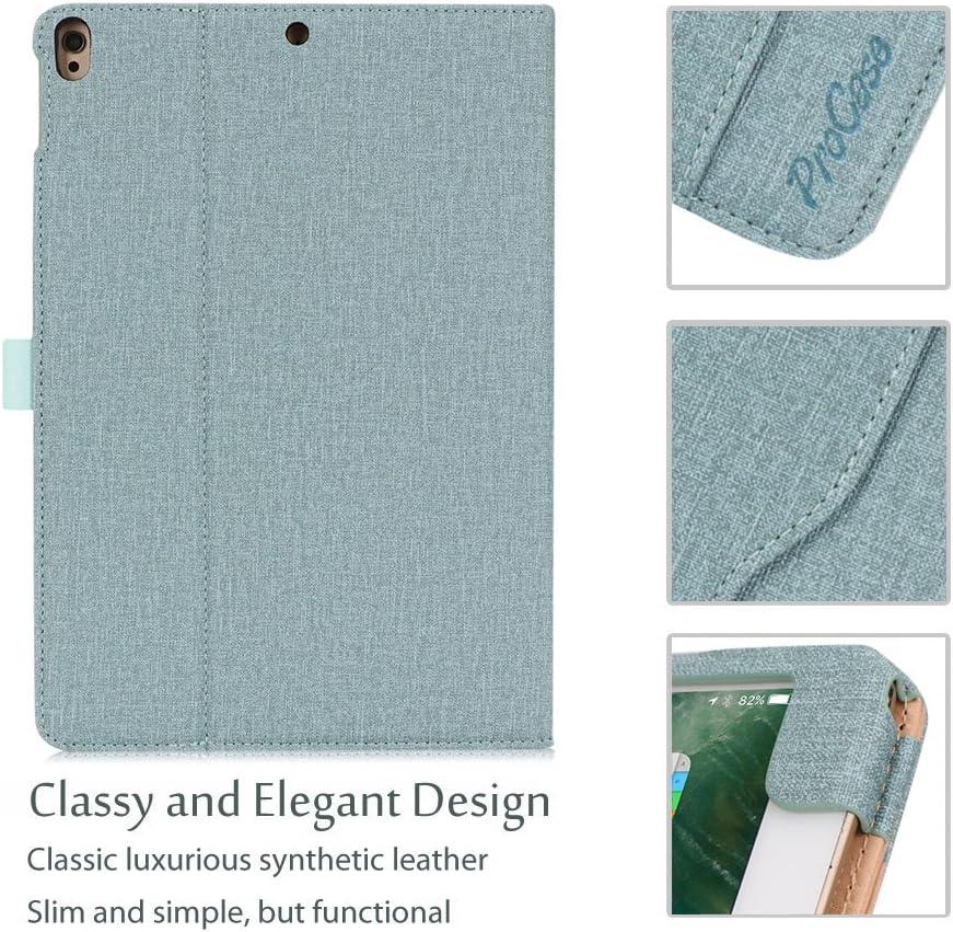 image:imageProCase Case for iPad Air 3rd Gen 105 2019iPad Pro 105 2017 Vintage PU Leather Stand Folio Cover for iPad Air 3iPad Pro 105inch Multiple Viewing Angles with Pencil Holder BlackTeal