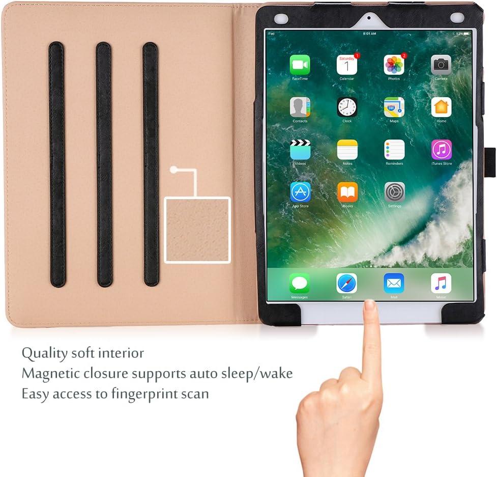 image:imageProCase Case for iPad Air 3rd Gen 105 2019iPad Pro 105 2017 Vintage PU Leather Stand Folio Cover for iPad Air 3iPad Pro 105inch Multiple Viewing Angles with Pencil Holder BlackBlack