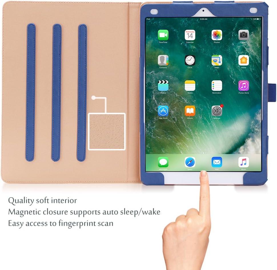 image:imageProCase Case for iPad Air 3rd Gen 105 2019iPad Pro 105 2017 Vintage PU Leather Stand Folio Cover for iPad Air 3iPad Pro 105inch Multiple Viewing Angles with Pencil Holder BlackNavy