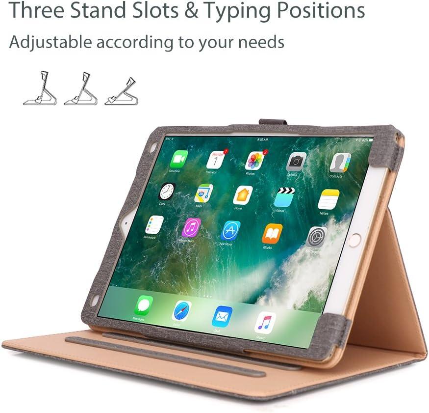 image:imageProCase Case for iPad Air 3rd Gen 105 2019iPad Pro 105 2017 Vintage PU Leather Stand Folio Cover for iPad Air 3iPad Pro 105inch Multiple Viewing Angles with Pencil Holder BlackGrey