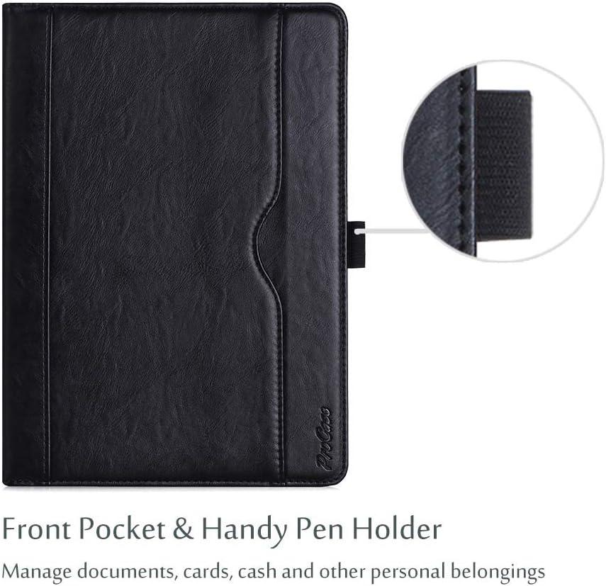 image:imageProCase Case for iPad Air 3rd Gen 105 2019iPad Pro 105 2017 Vintage PU Leather Stand Folio Cover for iPad Air 3iPad Pro 105inch Multiple Viewing Angles with Pencil Holder BlackBlack