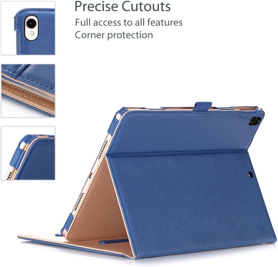 image:imageProCase Case for iPad Air 3rd Gen 105 2019iPad Pro 105 2017 Vintage PU Leather Stand Folio Cover for iPad Air 3iPad Pro 105inch Multiple Viewing Angles with Pencil Holder BlackNavy