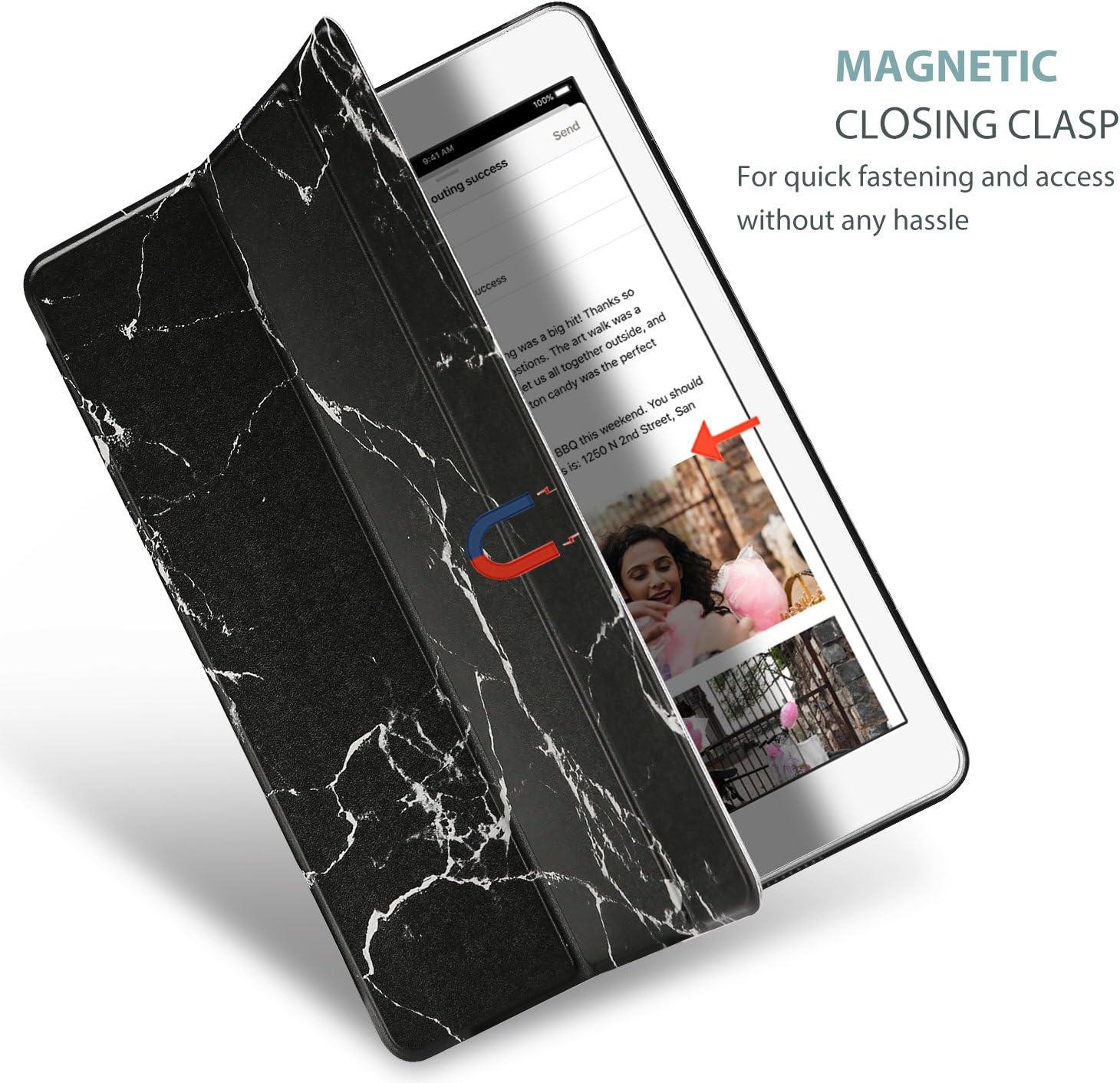 image:imageProCase Smart Casefor 105 iPad Air 3rd Generation 2019 iPad Pro 2017 Slim Stand Cover with Translucent Frosted Back for iPad Air 3 SilverBlackmarble