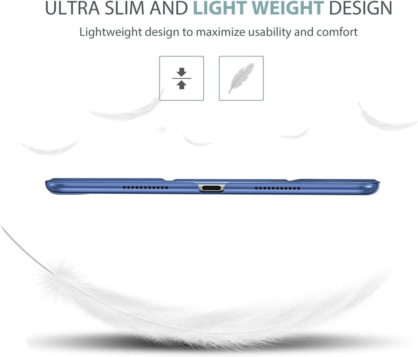 image:imageProCase Smart Casefor 105 iPad Air 3rd Generation 2019 iPad Pro 2017 Slim Stand Cover with Translucent Frosted Back for iPad Air 3 SilverDarkblue