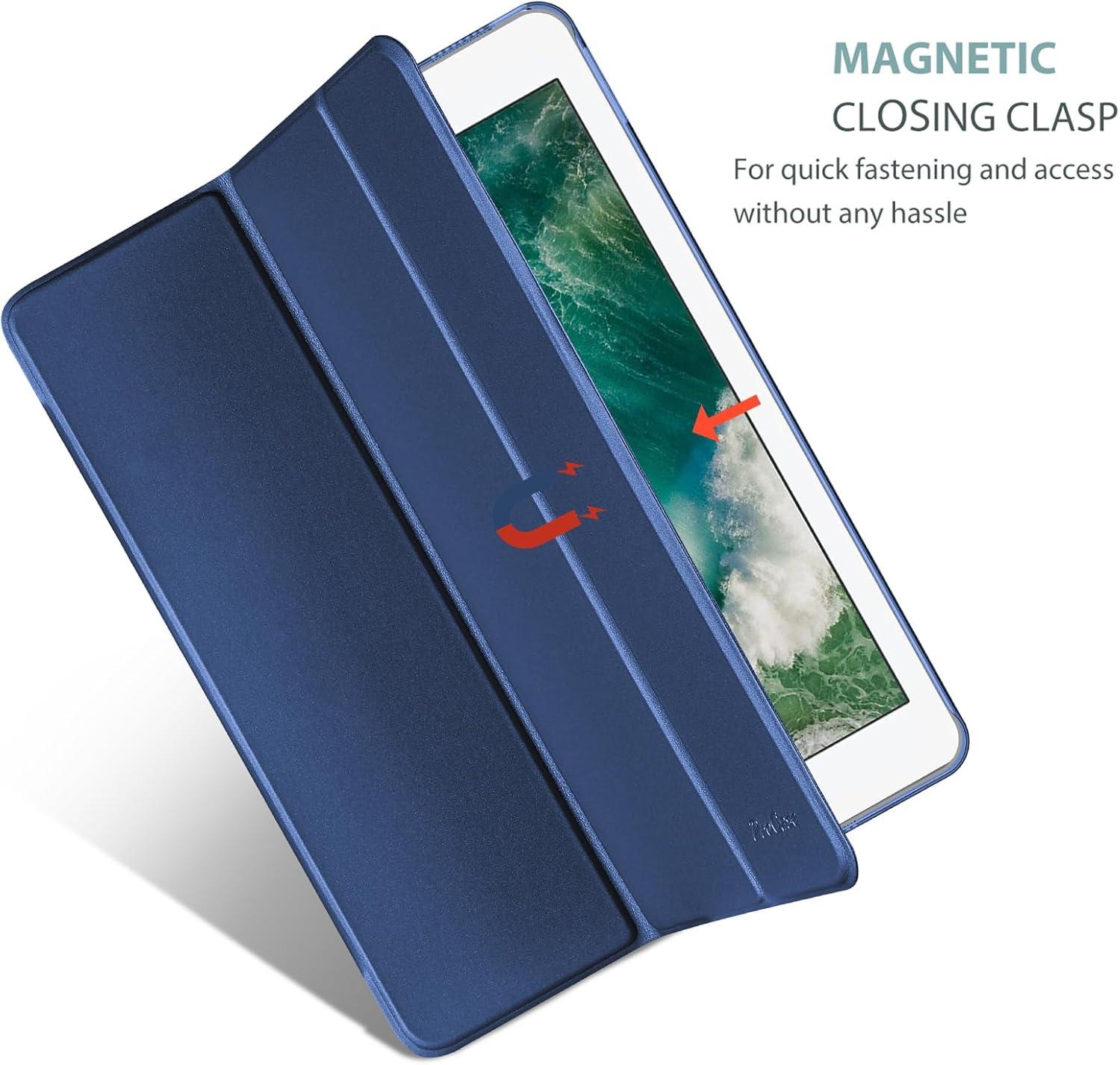 image:imageProCase Smart Casefor 105 iPad Air 3rd Generation 2019 iPad Pro 2017 Slim Stand Cover with Translucent Frosted Back for iPad Air 3 SilverDarkblue