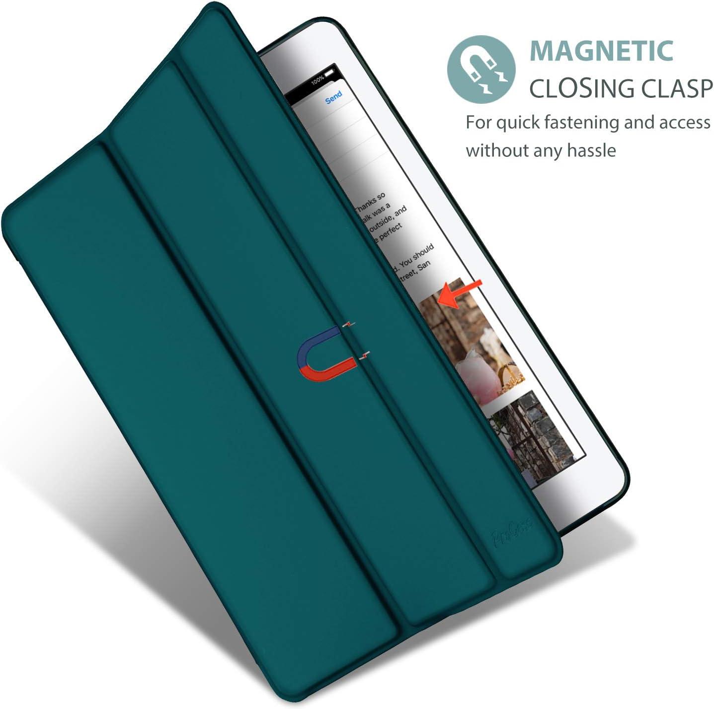 image:imageProCase Smart Casefor 105 iPad Air 3rd Generation 2019 iPad Pro 2017 Slim Stand Cover with Translucent Frosted Back for iPad Air 3 SilverEmerald