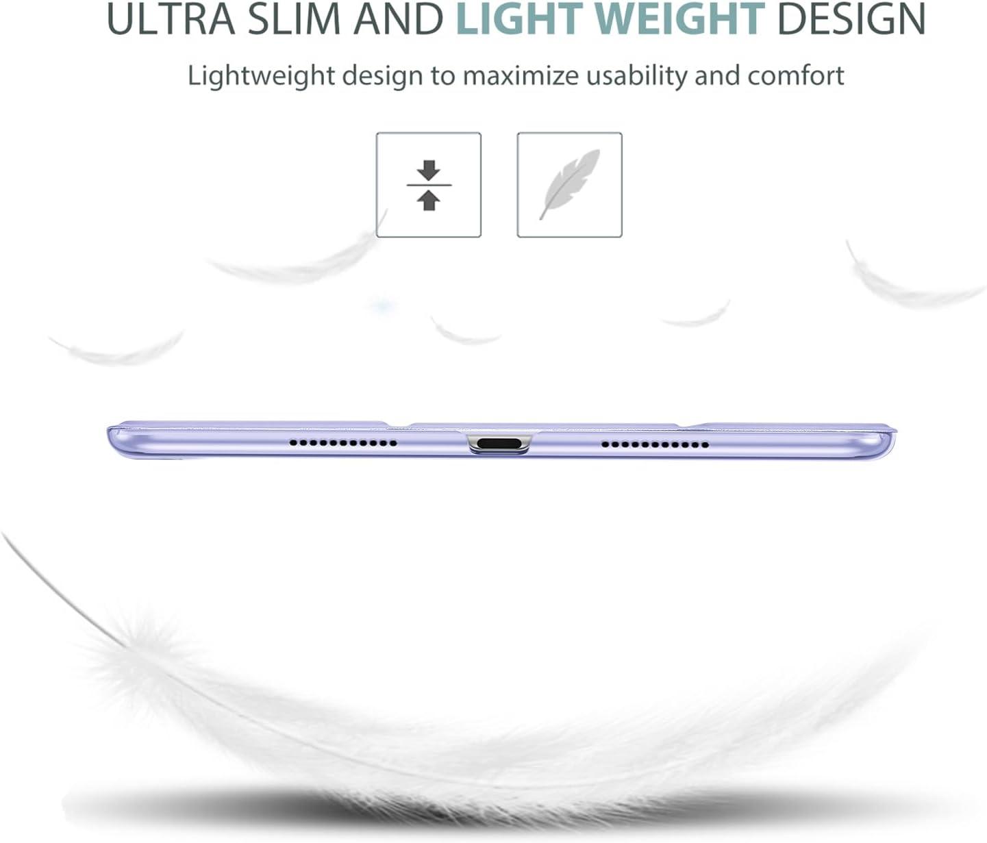 image:imageProCase Smart Casefor 105 iPad Air 3rd Generation 2019 iPad Pro 2017 Slim Stand Cover with Translucent Frosted Back for iPad Air 3 SilverLightpurple