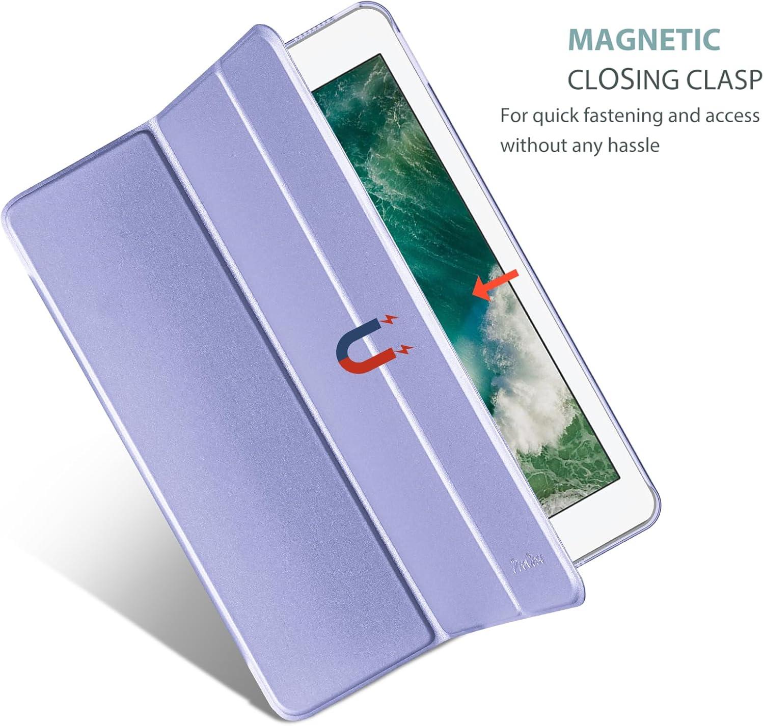 image:imageProCase Smart Casefor 105 iPad Air 3rd Generation 2019 iPad Pro 2017 Slim Stand Cover with Translucent Frosted Back for iPad Air 3 SilverLightpurple