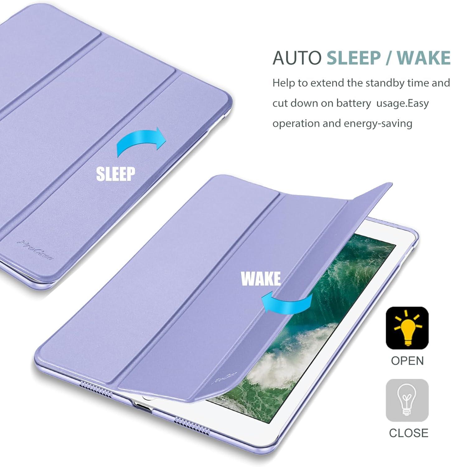 image:imageProCase Smart Casefor 105 iPad Air 3rd Generation 2019 iPad Pro 2017 Slim Stand Cover with Translucent Frosted Back for iPad Air 3 SilverLightpurple