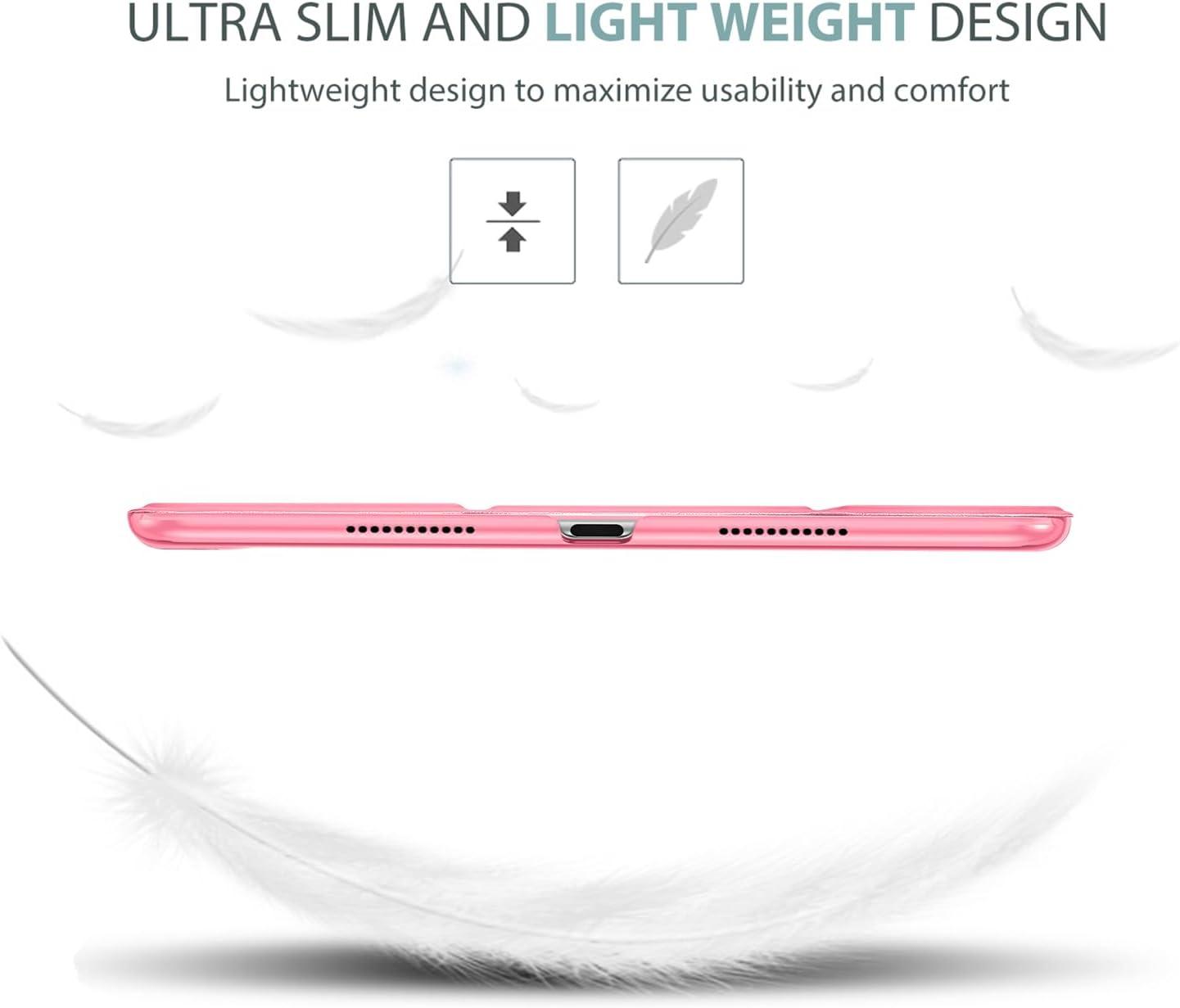 image:imageProCase Smart Casefor 105 iPad Air 3rd Generation 2019 iPad Pro 2017 Slim Stand Cover with Translucent Frosted Back for iPad Air 3 SilverMelonpink