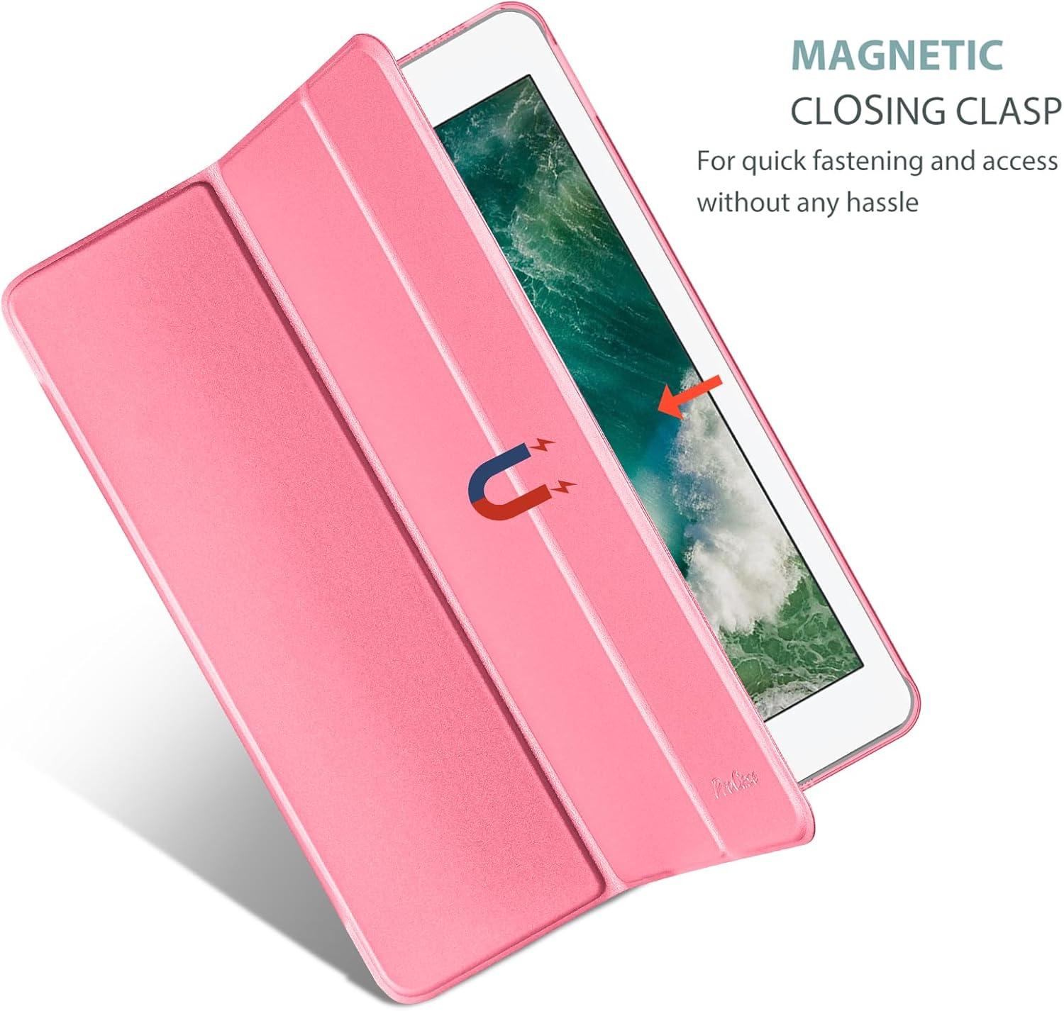image:imageProCase Smart Casefor 105 iPad Air 3rd Generation 2019 iPad Pro 2017 Slim Stand Cover with Translucent Frosted Back for iPad Air 3 SilverMelonpink