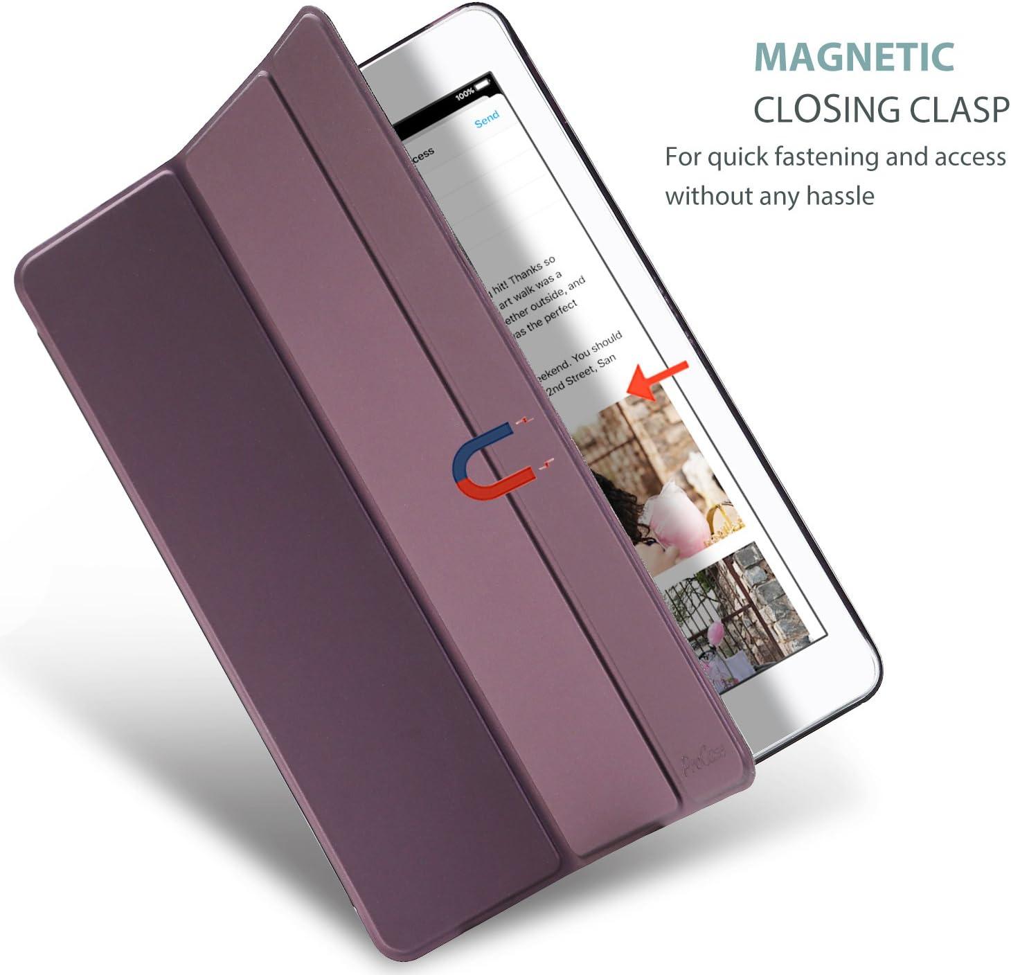 image:imageProCase Smart Casefor 105 iPad Air 3rd Generation 2019 iPad Pro 2017 Slim Stand Cover with Translucent Frosted Back for iPad Air 3 SilverPurple