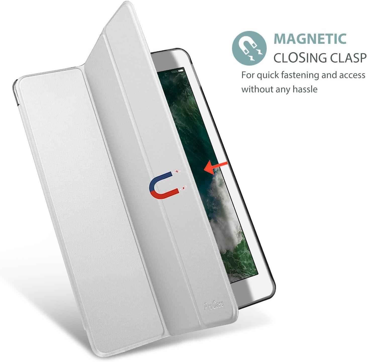 image:imageProCase Smart Casefor 105 iPad Air 3rd Generation 2019 iPad Pro 2017 Slim Stand Cover with Translucent Frosted Back for iPad Air 3 SilverSilver