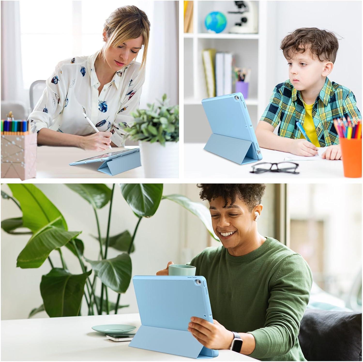 image:imageProCase Smart Casefor 105 iPad Air 3rd Generation 2019 iPad Pro 2017 Slim Stand Cover with Translucent Frosted Back for iPad Air 3 SilverSkyblue