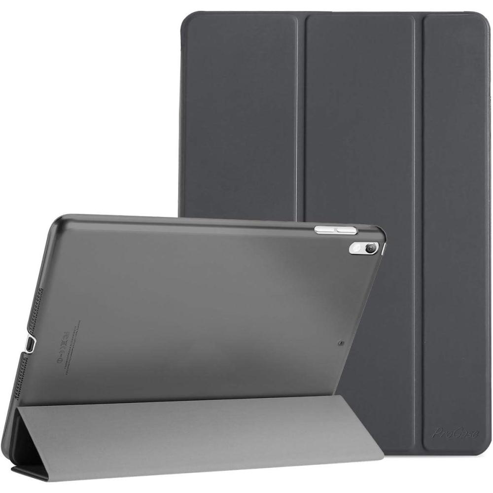 image:imageProCase Smart Casefor 105 iPad Air 3rd Generation 2019 iPad Pro 2017 Slim Stand Cover with Translucent Frosted Back for iPad Air 3 SilverGrey