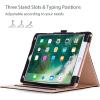 ProCase Case for iPad Air (3rd Gen) 10.5″ 2019/iPad Pro 10.5″ 2017, Vintage PU Leather Stand Folio Cover for iPad Air 3/iPad Pro 10.5-inch Multiple Viewing Angles with Pencil Holder -Black(Black)