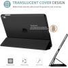 ProCase Smart Case for 10.5” iPad Air 3rd Generation 2019 / iPad Pro 2017, Slim Stand Cover with Translucent Frosted Back for iPad Air 3 -Silver(Black)