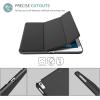 ProCase Smart Case for 10.5” iPad Air 3rd Generation 2019 / iPad Pro 2017, Slim Stand Cover with Translucent Frosted Back for iPad Air 3 -Silver(Black)