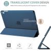 ProCase Smart Case for 10.5” iPad Air 3rd Generation 2019 / iPad Pro 2017, Slim Stand Cover with Translucent Frosted Back for iPad Air 3 -Silver(Blue)