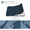 ProCase Smart Case for 10.5” iPad Air 3rd Generation 2019 / iPad Pro 2017, Slim Stand Cover with Translucent Frosted Back for iPad Air 3 -Silver(Blue)