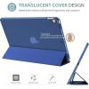 ProCase Smart Case for 10.5” iPad Air 3rd Generation 2019 / iPad Pro 2017, Slim Stand Cover with Translucent Frosted Back for iPad Air 3 -Silver(Darkblue)