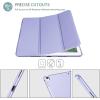 ProCase Smart Case for 10.5” iPad Air 3rd Generation 2019 / iPad Pro 2017, Slim Stand Cover with Translucent Frosted Back for iPad Air 3 -Silver(Lightpurple)