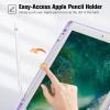 ProCase Smart Case for 10.5” iPad Air 3rd Generation 2019 / iPad Pro 2017, Slim Stand Cover with Translucent Frosted Back for iPad Air 3 -Silver(Lilac)
