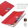 ProCase Smart Case for 10.5” iPad Air 3rd Generation 2019 / iPad Pro 2017, Slim Stand Cover with Translucent Frosted Back for iPad Air 3 -Silver(Red)
