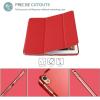ProCase Smart Case for 10.5” iPad Air 3rd Generation 2019 / iPad Pro 2017, Slim Stand Cover with Translucent Frosted Back for iPad Air 3 -Silver(Red)