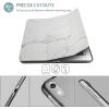 ProCase Smart Case for 10.5” iPad Air 3rd Generation 2019 / iPad Pro 2017, Slim Stand Cover with Translucent Frosted Back for iPad Air 3 -Silver(Whitemarble)