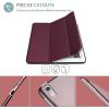ProCase Smart Case for 10.5” iPad Air 3rd Generation 2019 / iPad Pro 2017, Slim Stand Cover with Translucent Frosted Back for iPad Air 3 -Silver(Wine)