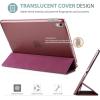 ProCase Smart Case for 10.5” iPad Air 3rd Generation 2019 / iPad Pro 2017, Slim Stand Cover with Translucent Frosted Back for iPad Air 3 -Silver(Wine)