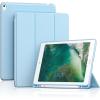 ProCase Smart Case for 10.5” iPad Air 3rd Generation 2019 / iPad Pro 2017, Slim Stand Cover with Translucent Frosted Back for iPad Air 3 -Silver(Skyblue)
