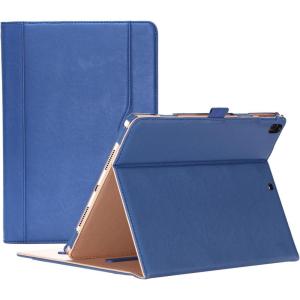 ProCase Case for iPad Air (3rd Gen) 10.5″ 2019/iPad Pro 10.5″ 2017, Vintage PU Leather Stand Folio Cover for iPad Air 3/iPad Pro 10.5-inch Multiple Viewing Angles with Pencil Holder -Black(Navy)