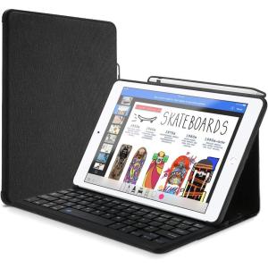 ProCase Keyboard Case for iPad Air 10.5″ (3rd Gen) 2019 / iPad Pro 10.5 2017 with Built-in Apple Pencil Holder, Slim Lightweight Folio Stand Protective Smart Cover with Wireless Keyboard -Black