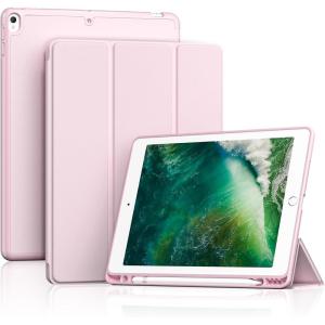 ProCase Smart Case for 10.5” iPad Air 3rd Generation 2019 / iPad Pro 2017, Slim Stand Cover with Translucent Frosted Back for iPad Air 3 -Silver(Lightpink)