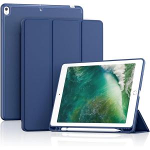 ProCase Smart Case for 10.5” iPad Air 3rd Generation 2019 / iPad Pro 2017, Slim Stand Cover with Translucent Frosted Back for iPad Air 3 -Silver(Navy)