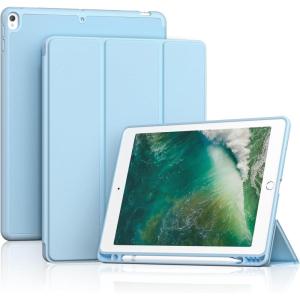 ProCase Smart Case for 10.5” iPad Air 3rd Generation 2019 / iPad Pro 2017, Slim Stand Cover with Translucent Frosted Back for iPad Air 3 -Silver(Skyblue)