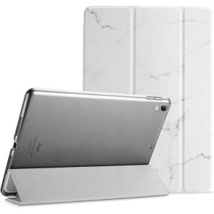 ProCase Smart Case for 10.5” iPad Air 3rd Generation 2019 / iPad Pro 2017, Slim Stand Cover with Translucent Frosted Back for iPad Air 3 -Silver(Whitemarble)
