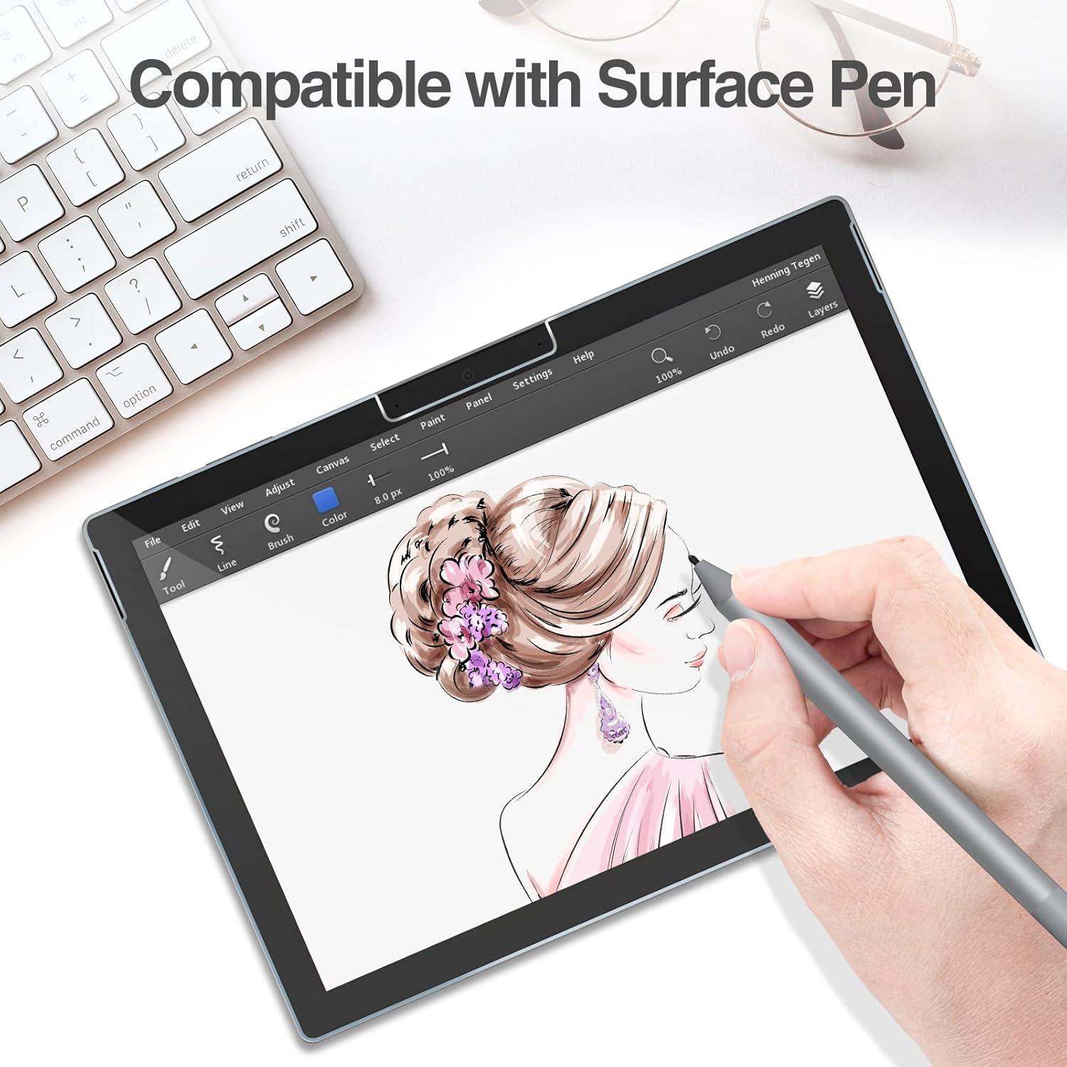 image:imageProCase 2 Pack Screen Protector for Surface Pro 7 PlusPro 7 Pro 6 Pro 5 Pro 4 Tempered Glass Screen Film Guard Screen Protector for 123 Inch Suface Pro 7 Plus Surface Pro 7 6 5 4