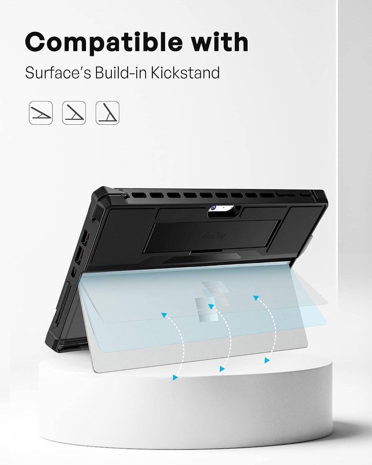 image:imageProCase Case for 123 Inch Surface Pro 7 Plus Pro 7 Pro 6 Pro 5 Pro 4 Pro LTE Heavy Duty Case Rugged Shockproof Protective Case with Pen Holder Grip BlackBlack