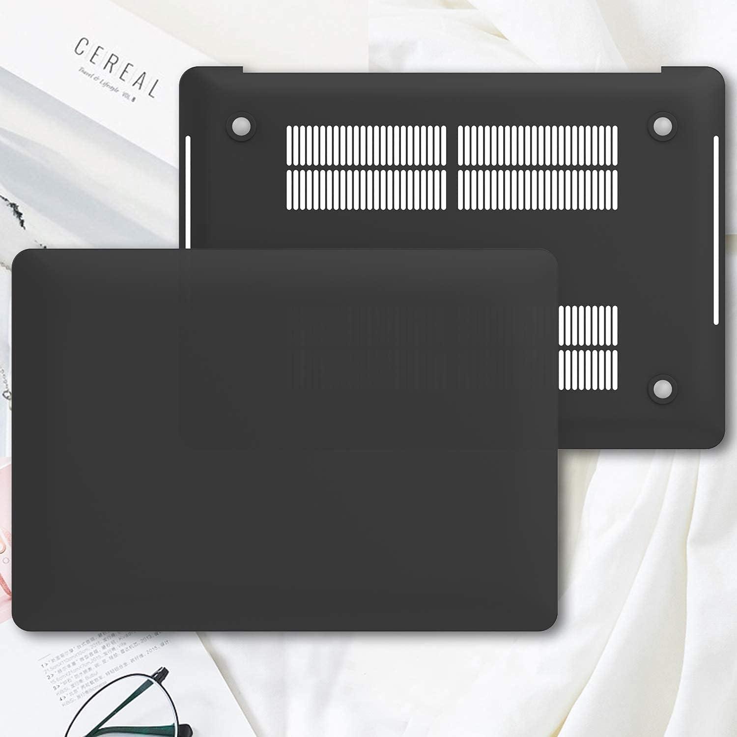 image:imageProCase MacBook Pro 13 Case 2019 2018 2017 2016 Release A2159 A1989 A1706 A1708 Hard Case Shell Cover and Keyboard Skin Cover for MacBook Pro 13 Inch withWithout Touch Bar BlackBlack