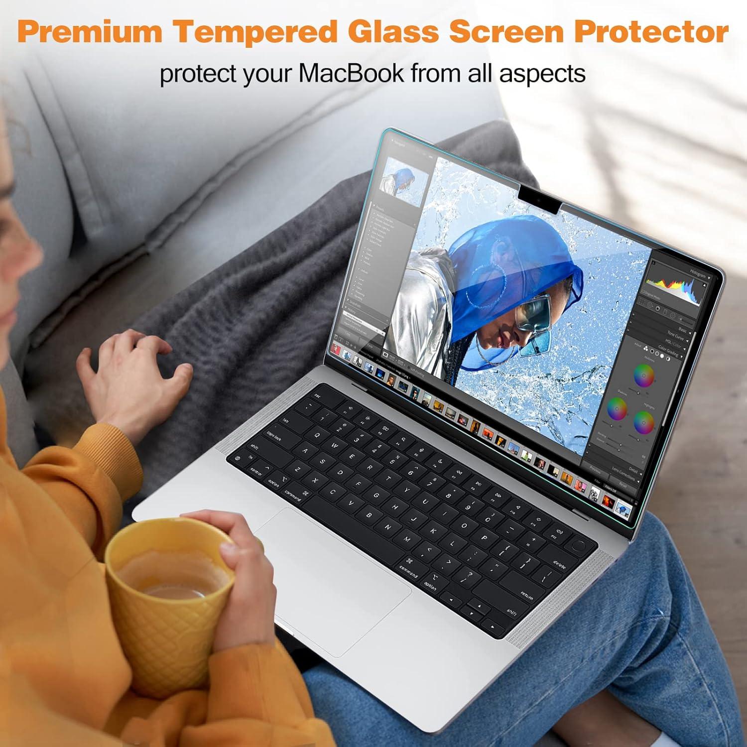 image:imageProCase Screen Protector for MacBook Pro 162 M4 2024 Pro 16 2023 Tempered Glass Film Guard for 16 inch Pro 2024 with M4 2023 M2 Pro M2 Max Chip 2021 M1 Pro M1 Max Chip amp Touch ID