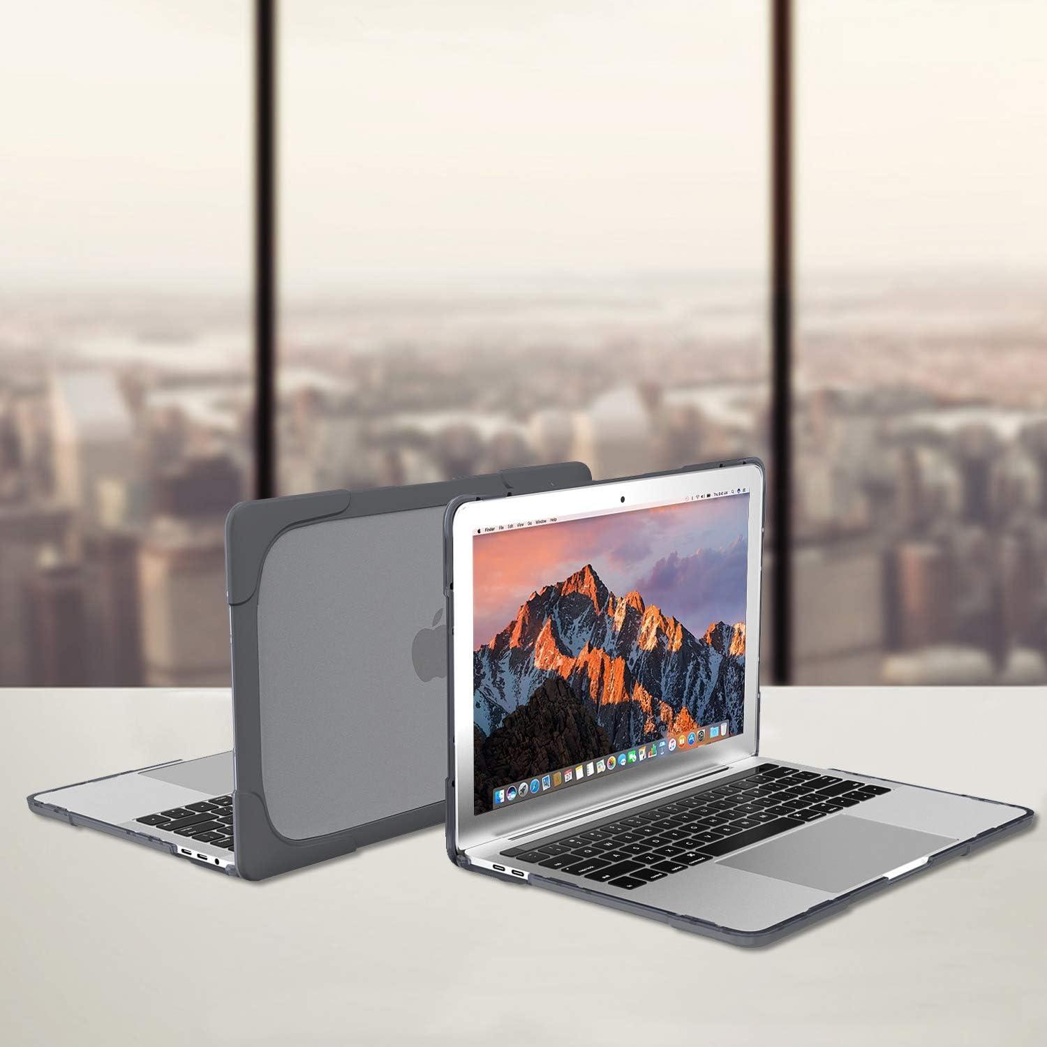 image:imageProCase for MacBook Pro 13 2019201820172016 A2159 A1989 A1706 A1708 Heavy Duty Hard Shell Protective Cover with Fold Kickstand withWithout Touch Bar GreyGrey